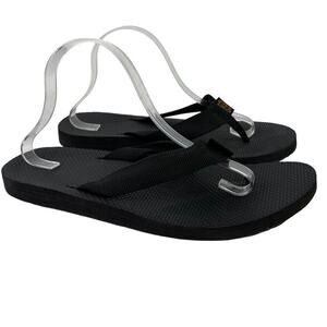 Teva 1004386 Mens Classic Solid Black Flip Flops Thongs Sandals Slides Shoes 11